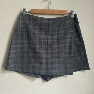 Primark grey checkered skort size 6